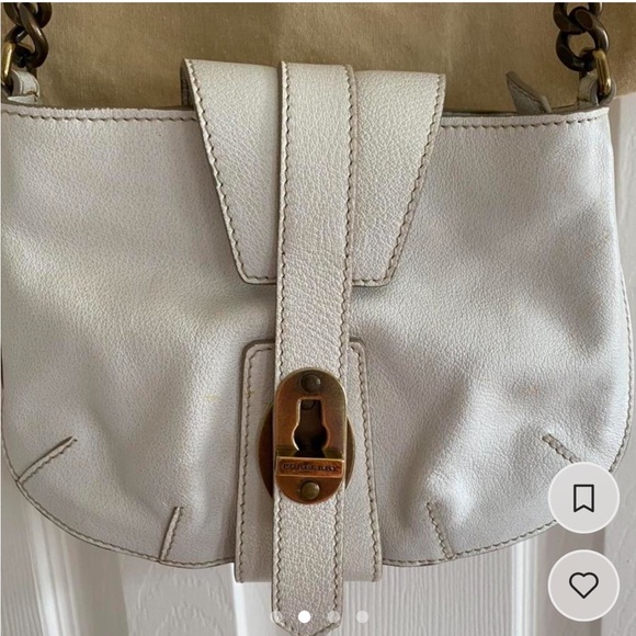 GENUINE Burberry white buckle chain bag with dust bag - Picture 2 of 4